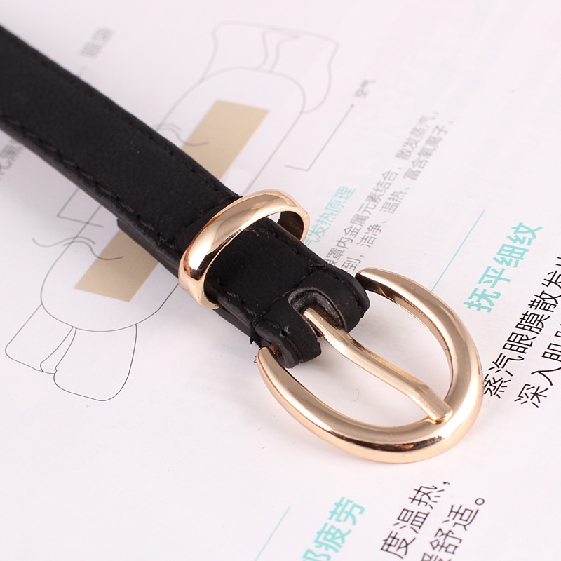 Thắt Lưng Da Pu Mỏng Màu Kẹo Ngọt Phối Khóa Kim Phong Cách Hàn Quốc Thời Trang Cho Nữ