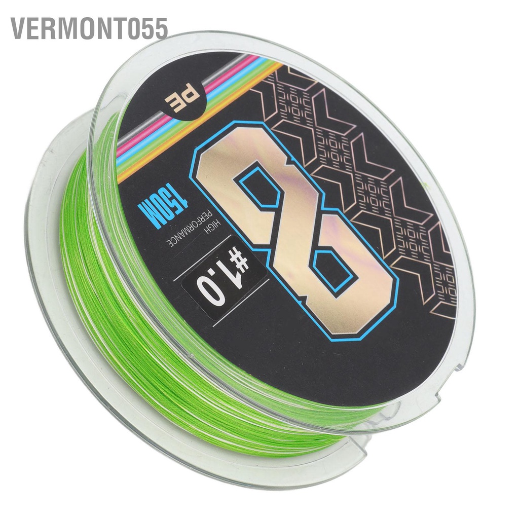 Vermont055 Dây Câu 150M PE 8 Sợi Bện Chịu Lực Căng Mạnh Phụ Kiện Cá Ngoài Trời