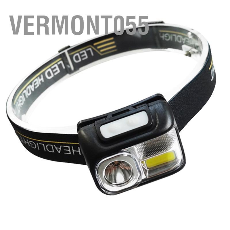 Vermont055 Đèn Pha LED Ánh Sáng Mạnh Tầm Xa Di Động Cảm Ứng Sạc USB Dành Cho Câu Cá Chạy Đêm Ngoài Trời