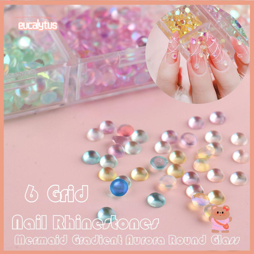 Đinh Tán Hình Lưới Chuyên Dụng Cho Trang Trí Móng Tay 6 Ngăn|Phụ Kiện Stras Phẳng Chuyên Dụng Cho Stras|Cực Quang Cực Quang