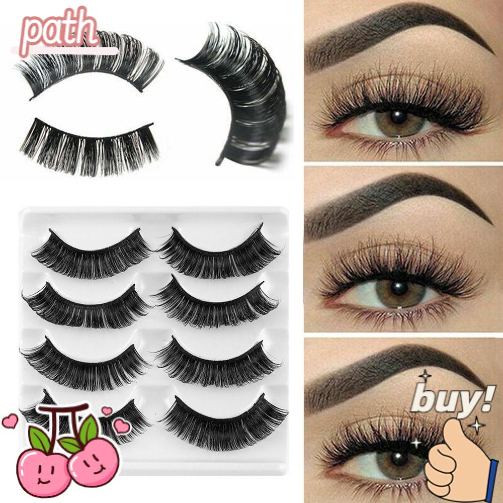 Lông Mi Giả Nhiều Lớp Dài Tự Nhiên Làm Bằng Lông Chồn Giả Phong Cách Nga