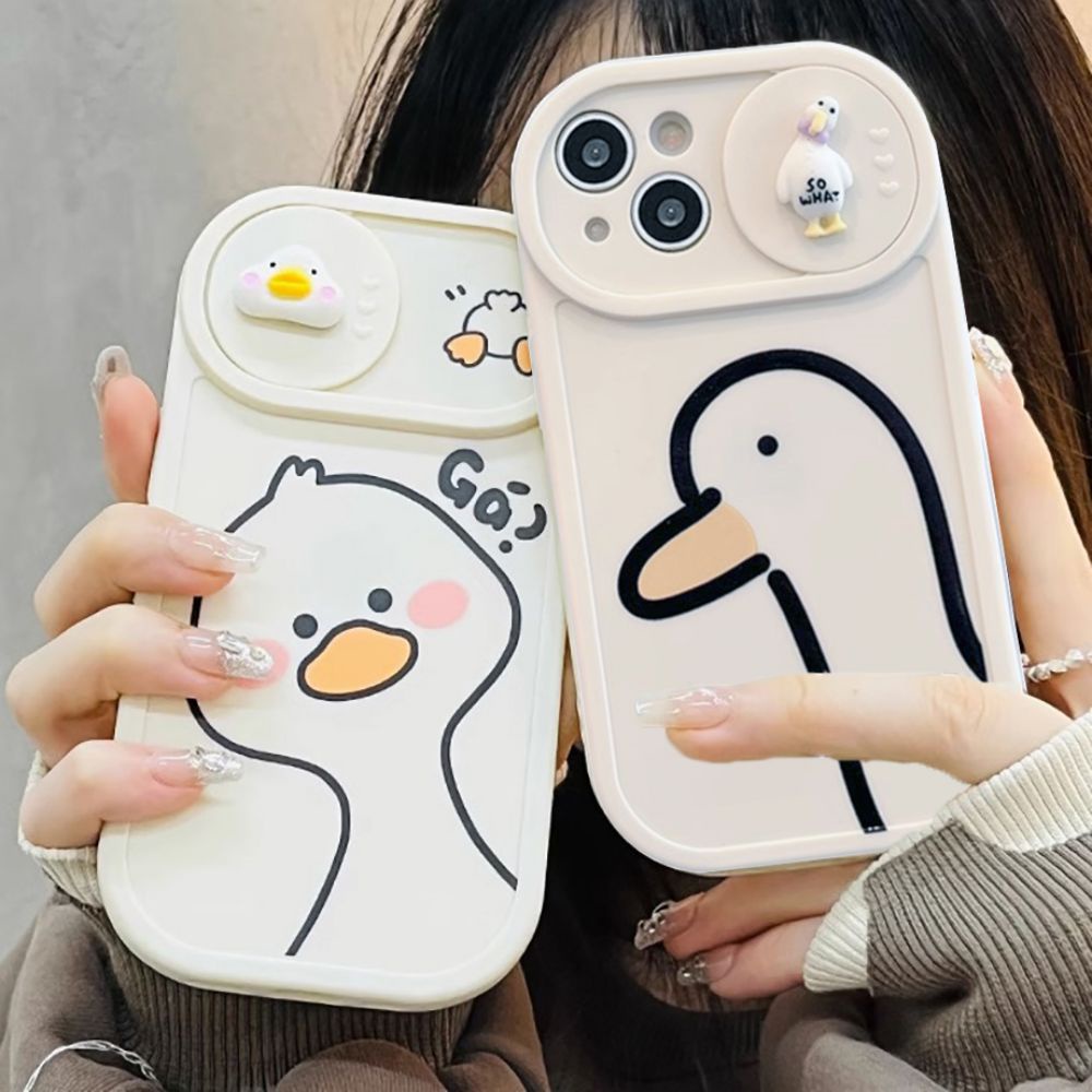Ốp Điện Thoại Họa Tiết Vịt Hoạt Hình Cho Iphone 11 14 13 12 Pro Max Xs Xr 7 8 Plus