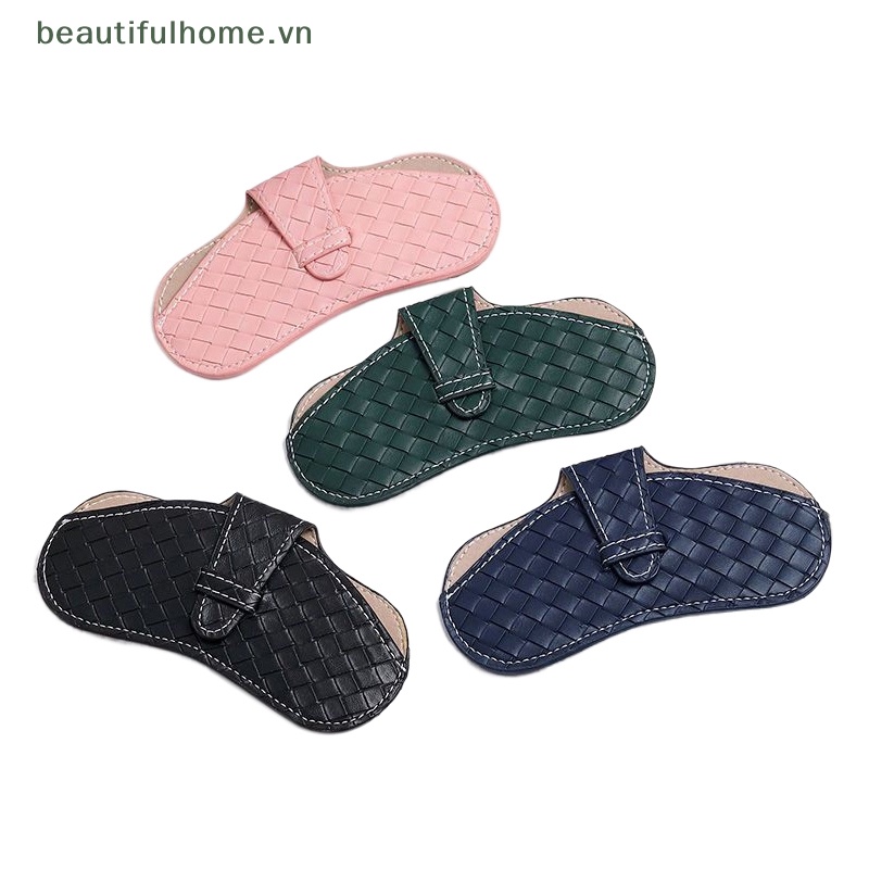 1 Túi Da PU Bện Đựng Mắt Kính Cầm Tay Tiện Lợi