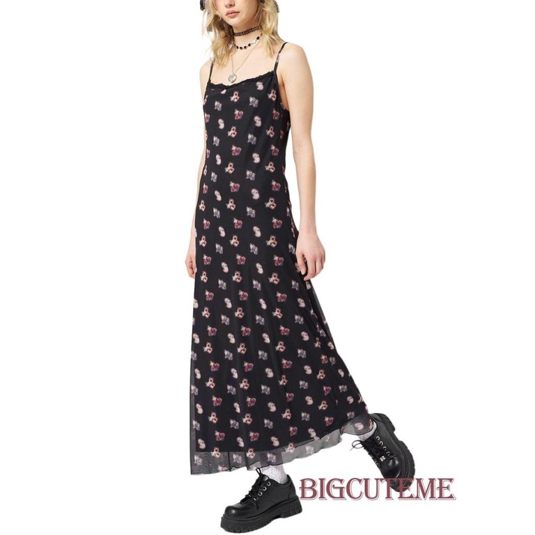 [] - Đầm Hai Dây Dáng Dài Hở Lưng / Hoa Thời Trang Đi Tiệc Hàng Ngày Cho Nữ