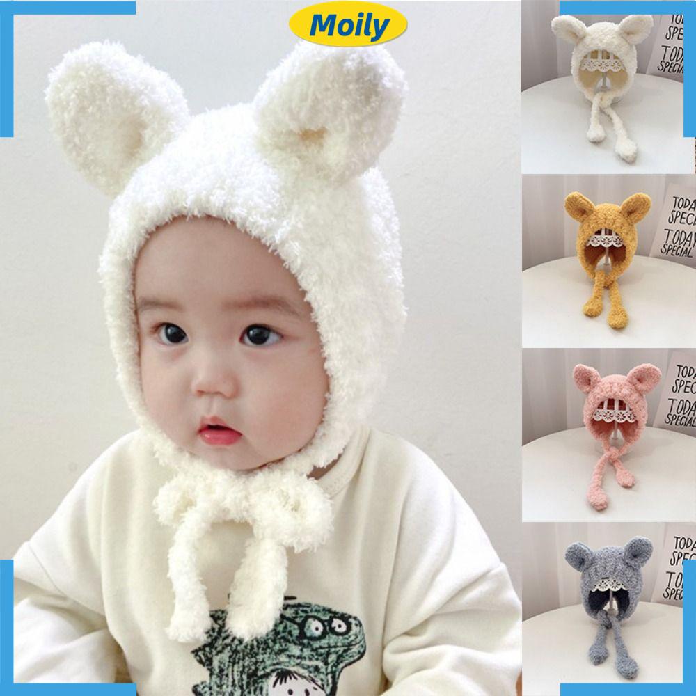 Mũ Tai Gấu Nhồi Bông Mềm Mại Bảo Vệ Tai Cho Bé