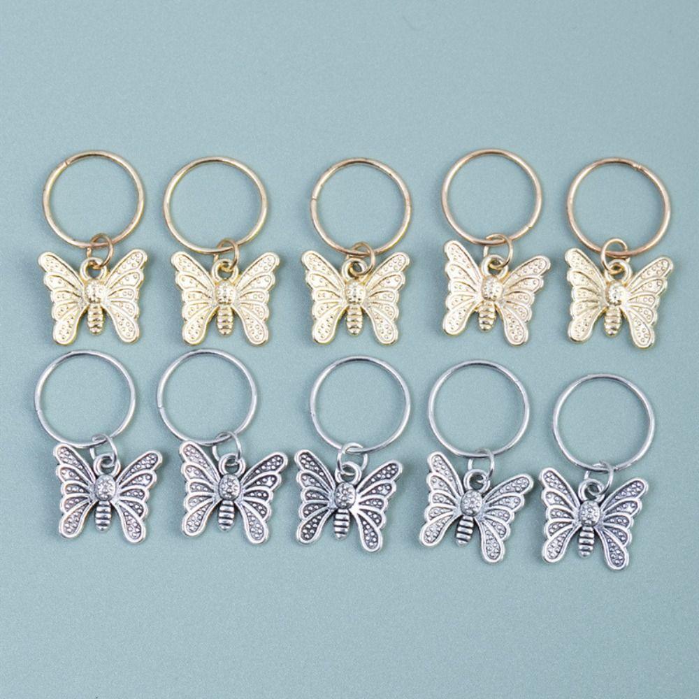 OCEANMAP Set 2~5 Vòng Kẹp Tóc Bướm Bằng Hợp Kim Màu Vàng / Bạc Dành Cho Trẻ Em