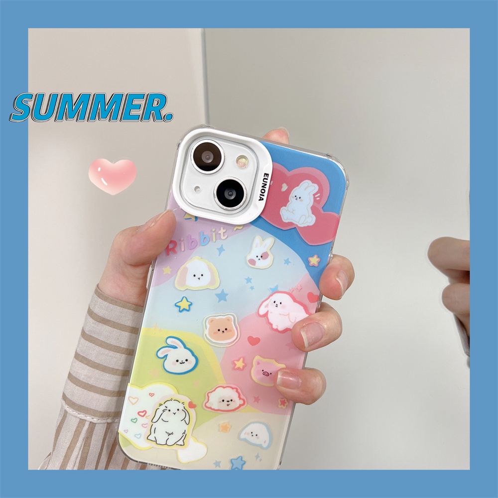 Ốp Điện Thoại TPU Mềm Trong Suốt Hai Mặt Họa Tiết Hoạt Hình Cho iPhone 14 13 12 11 Pro