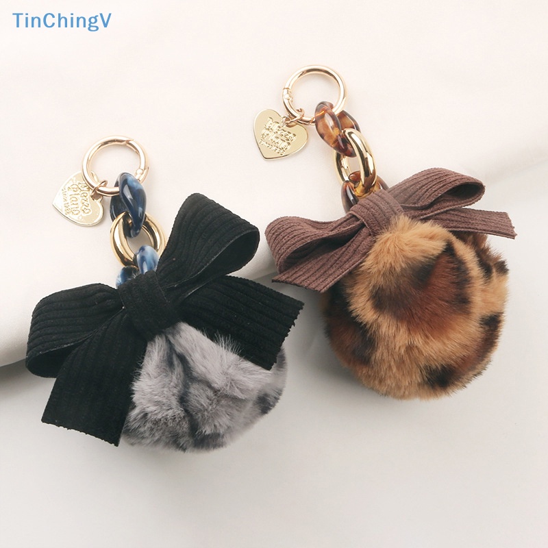 [TinChingV] Móc Khóa Bóng Lông Đính Nơ Nhiều Màu Sắc Phụ Kiện Túi Xách [Mới]
