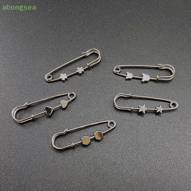 Trâm Cài Áo Hình Lục Giác / Ngôi Sao / Gấu Màu Vàng Bằng Hợp Kim Cố Định Chống Ánh Sáng Phong Cách Vintage Bongsea