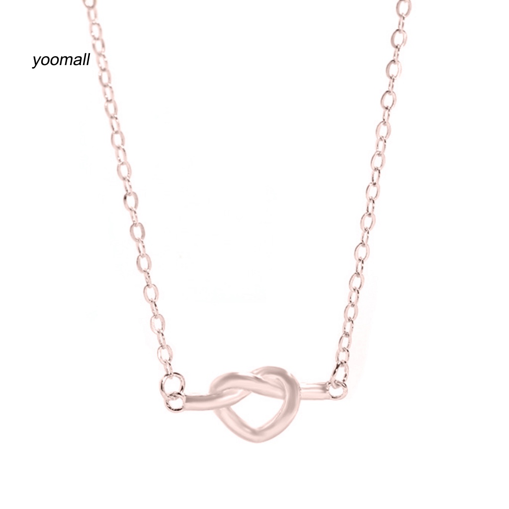 Vòng cổ Choker Mặt Trái Tim Thắt Nút Đơn Giản Sáng Tạo