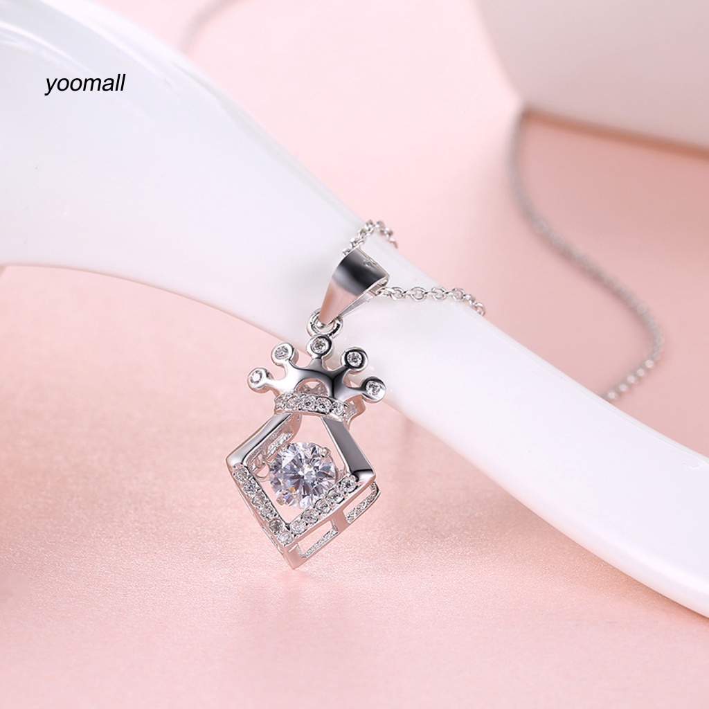 Vòng cổ Mặt Vương Miện Đính Đá Thời Trang Cho Nữ