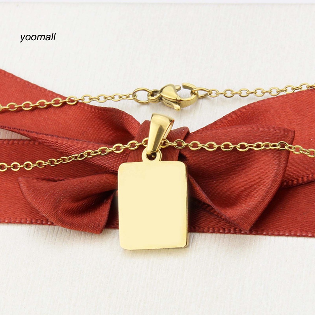 Vòng cổ Mạ Điện Chống Mòn Mặt Hình Học / Chữ Thời Trang Cho Nam Và Nữ