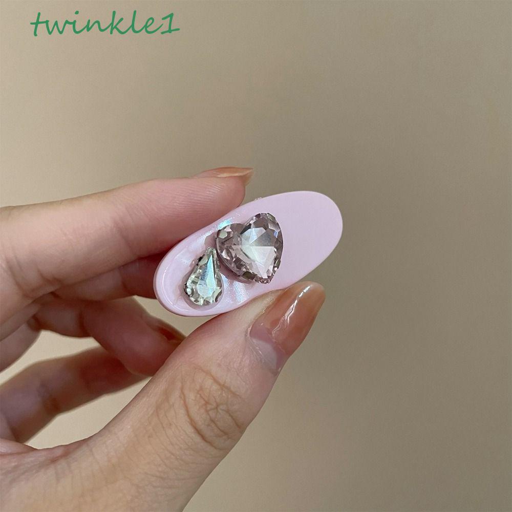 Bộ Kẹp Tóc Móng Vuốt Mini Hình Cá Mập Màu Hồng Dễ Thương Phong Cách Pháp Đơn Giản Dành Cho Bạn Nữ