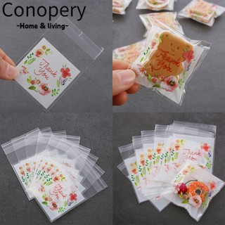 Conopery Bộ 100 túi kiếng đựng bánh kẹo có chữ Thank you