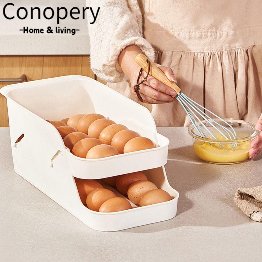 CONOPERY Hộp Bảo Quản Trứng Cuộn Tự Động Tiện Dụng Cho Nhà Bếp