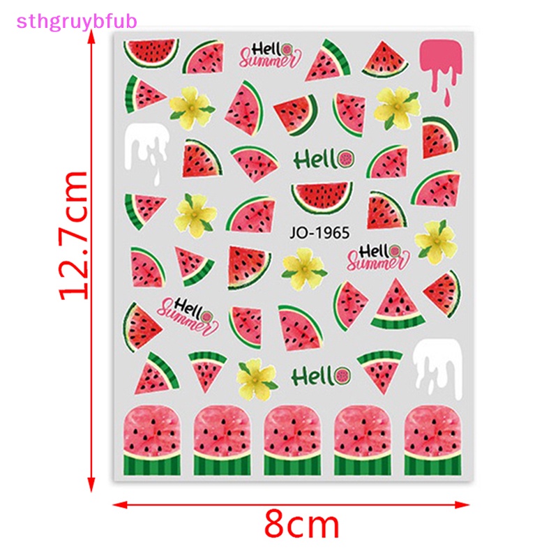 Sticker Họa Tiết Trái Cây 3D Trang Trí Móng Nghệ Thuật
