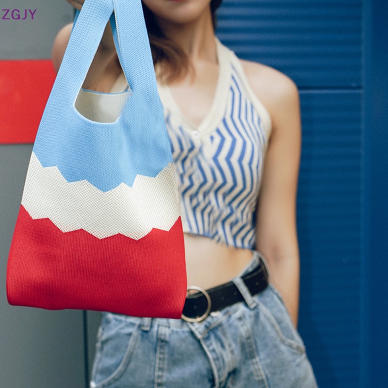 Túi Xách Tote Đan Len Sức Chứa Lớn Thời Trang Sáng Tạo Cho Nữ Mới