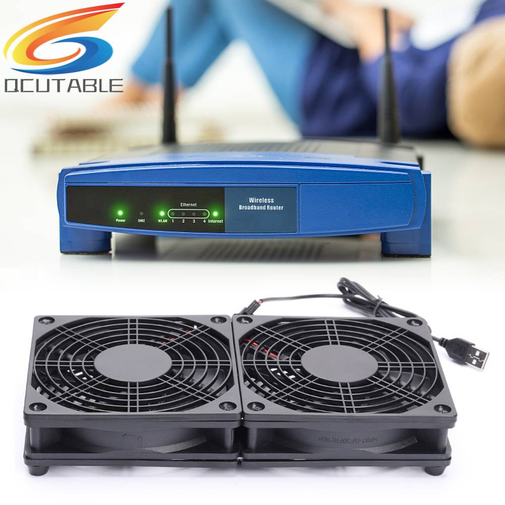 Bộ Định Tuyến Quạt Tản Nhiệt Làm Mát Hộp TV Không Dây Kép