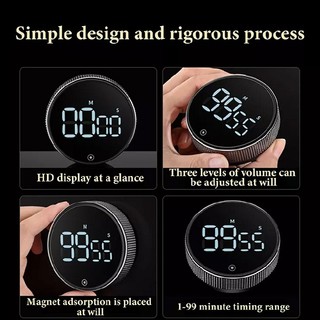 New LED Digital Countdown Magnetic Alarm Clock Kitchen Timer Cooking Stopwatch