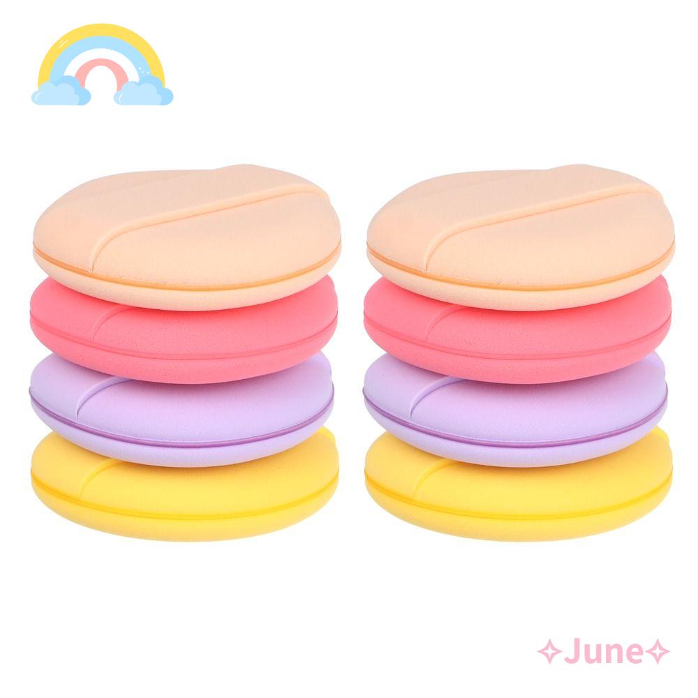JUNE Bộ 8 Mút Xốp Trang Điểm Nền Nhiều Màu Sắc Có Thể Tái Sử Dụng