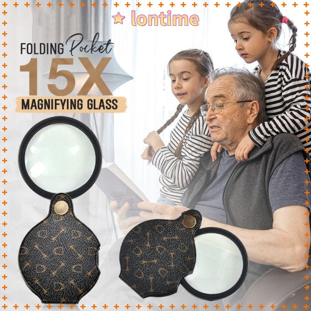 LONTIME Kính Lúp Có Thể Gấp Lại Phóng Đại 15X