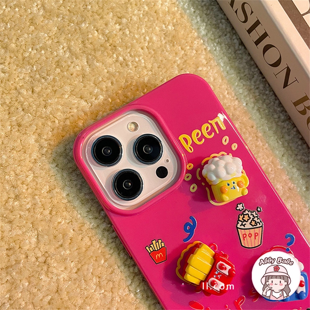 Ốp Điện Thoại TPU Mềm Bóng Trong Suốt Hình Đồ Ăn 3D Chống Va Đập Cho IPhone 14 Pro Max 11