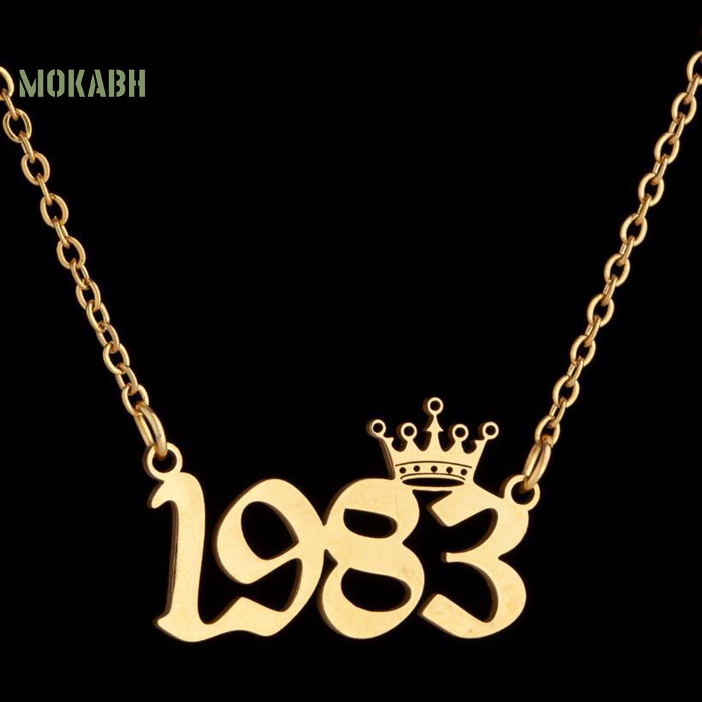 [Mok Abh] Vòng Cổ Chất Liệu Thép Không Gỉ Từ 1980-1999