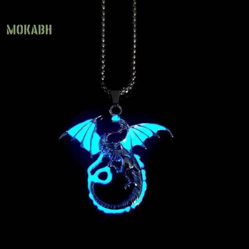 Vòng cổ Mặt Hình Rồng Bay Phát Quang Phong Cách Hip Hop Cổ Điển Cho Cặp Đôi