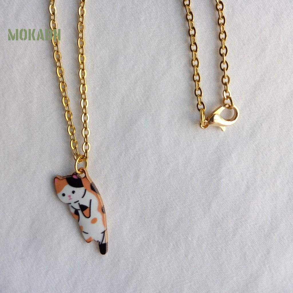 Vòng cổ Hợp Kim Chống Trầy Xước Họa Tiết Hình Mèo Dễ Thương