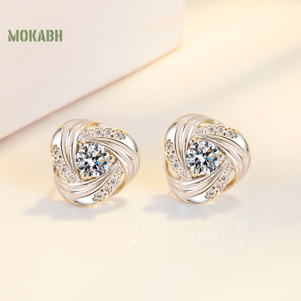 Bộ 2 Vòng cổ + Bông Tai + Nhẫn Hình Cánh Hoa Lấp Lánh Thời Trang