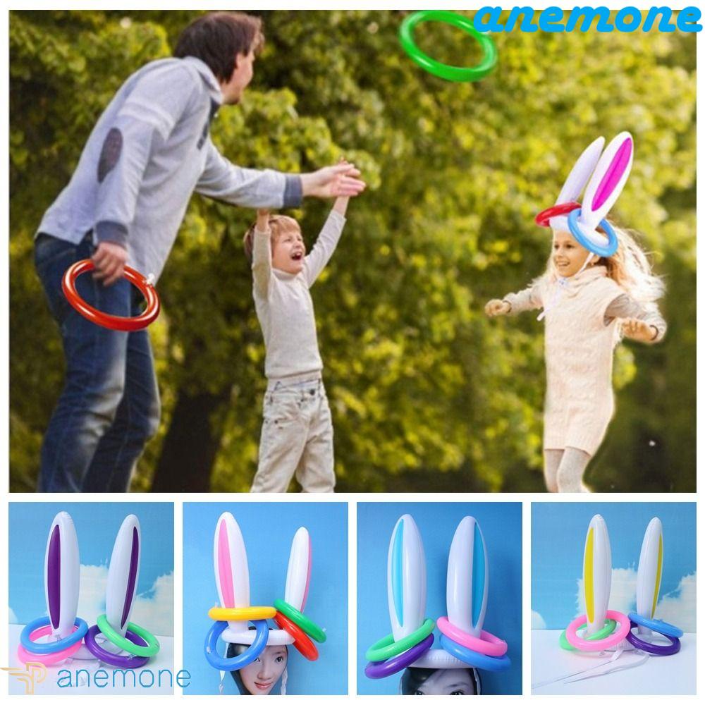 Đồ Chơi Ném Vòng Hình Tai Thỏ Bằng PVC Vui Nhộn Cho Lễ Phục Sinh