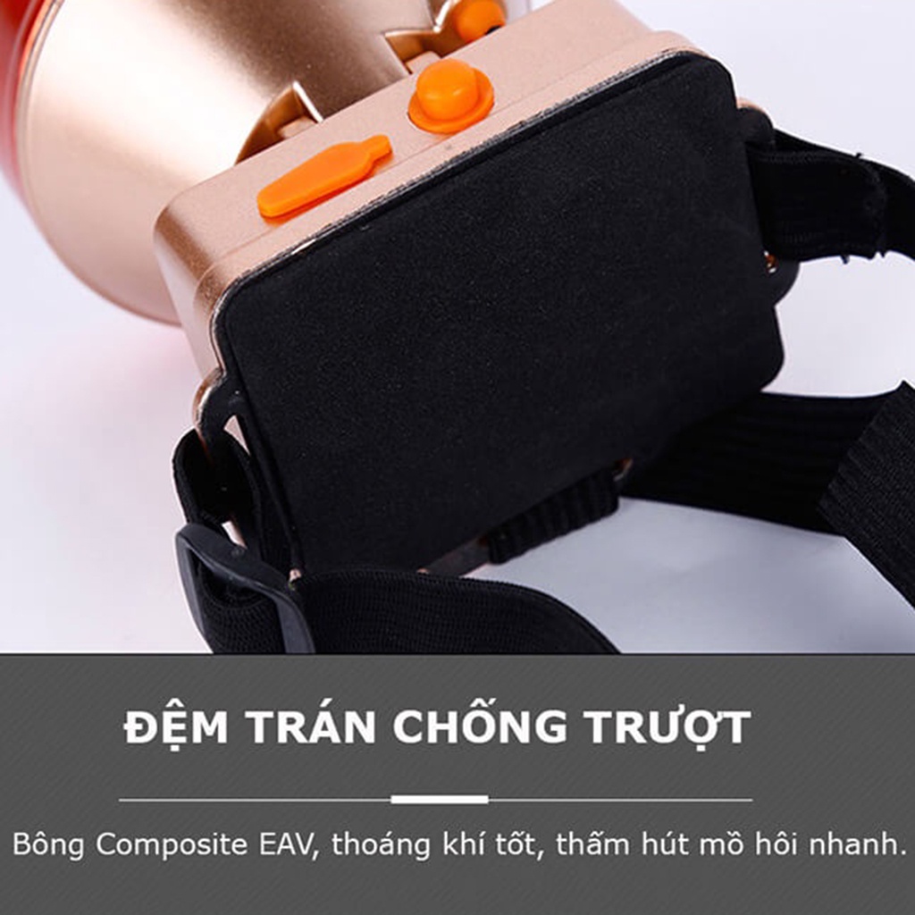 Đèn pin đội đầu SEKA100W Leishe F288C siêu sáng chiếu xa 300m, pin trâu 3600mAh sử dụng