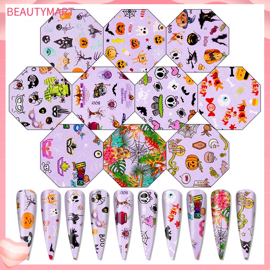 Set 10 Miếng Dán Trang Trí Móng Tay Siêu Nhẹ Dễ Sử Dụng