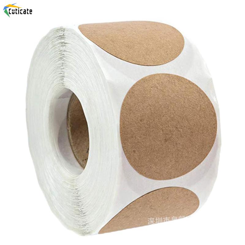 500 Miếng Dán Tròn Màu Nâu 25mm
