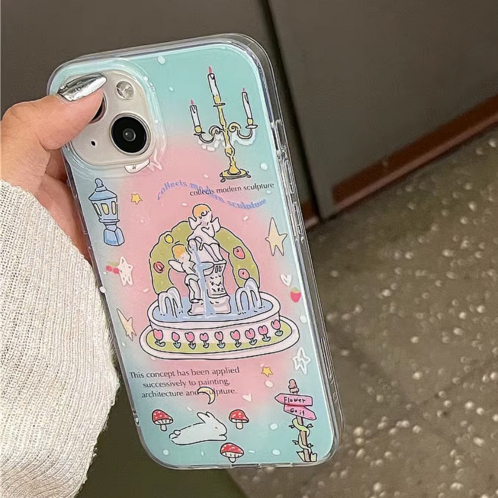 Ốp Điện Thoại TPU Dẻo Họa Tiết Hoạt Hình Cupid Dễ Thương Chống Bám Vân Tay / Rơi Cho IPhone 11 12 13 14 Pro Max