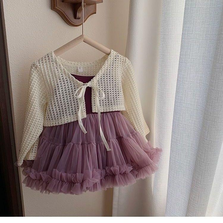 Đầm Công Chúa Phong Cách Mới 2023 Cardigan Hai Dây Hợp Thời Trang Cho Bé Gái 2023❤6.21