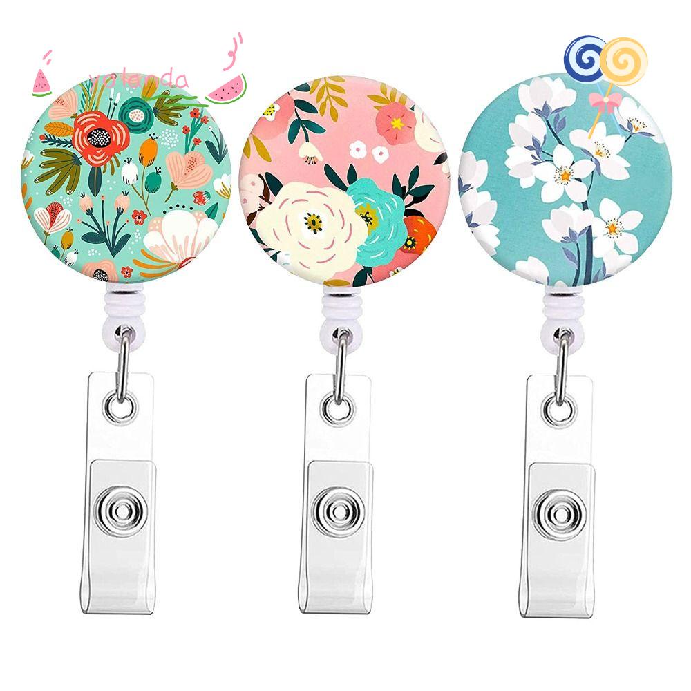 Set 3 Móc Khóa Có Thể Thu Gọn Bằng ABS Hình Hoa Cho Văn Phòng