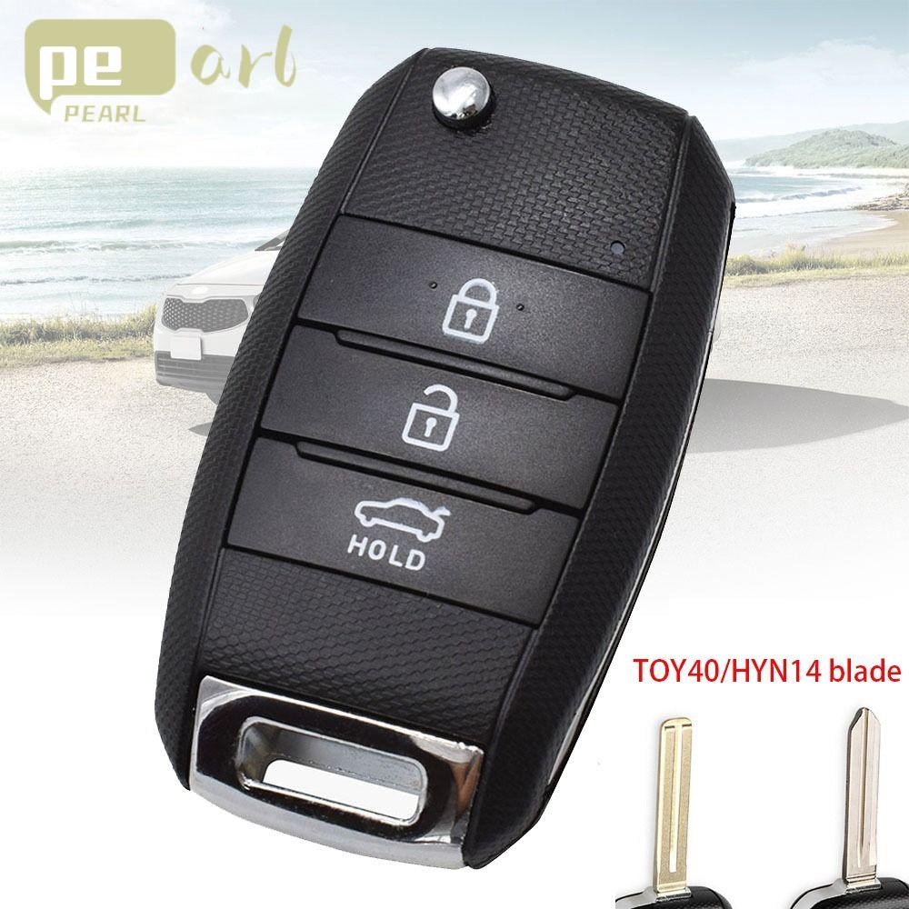 Vỏ Bọc Chìa Khóa Điều Khiển Từ Xa 3 / 4 Nút Màu Đen Thay Thế Chuyên Dụng Cho Kia K2 K3 K5 Carens Cerato Forte