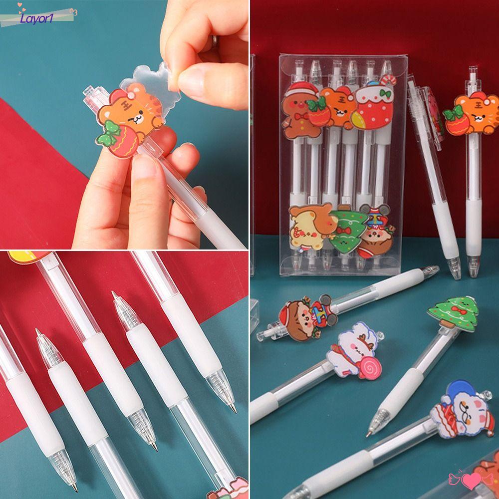 LAYOR1 Bộ 6 Bút Mực Gel Nhiều Màu Sắc