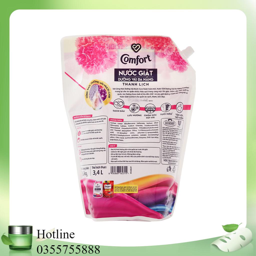 Nước giặt Comfort Dưỡng Vải Túi Lớn 3.4 L