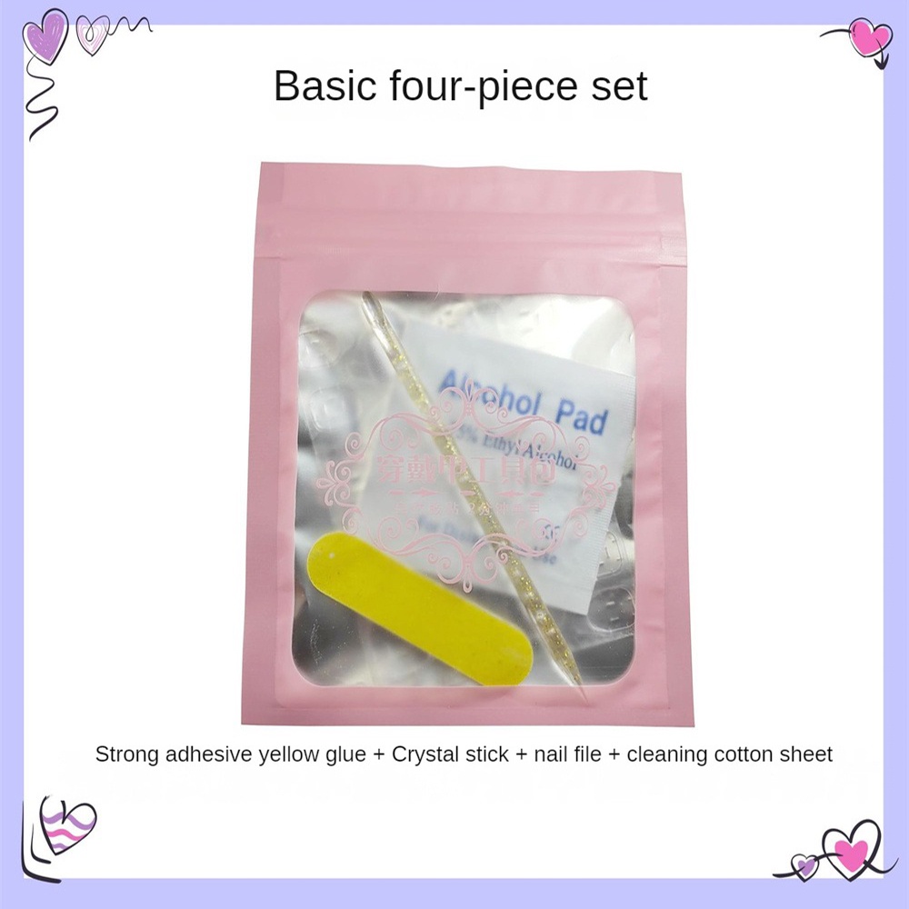 Thạch Kẹo Cao Su Trong Suốt Vô Hình Keo Chống Nước Móng Mảnh Băng Keo 2 Mặt Miếng Dán Móng Tay Vệ Sinh Dũa Móng Tay Bộ AUBESSSTORE