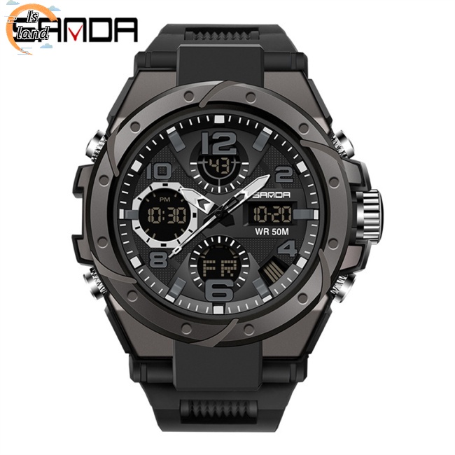 Đồng Hồ Thể Thao SANDA Chống Sốc Chống Thấm Nước 50m Dạ Quang Dành Cho Nam
