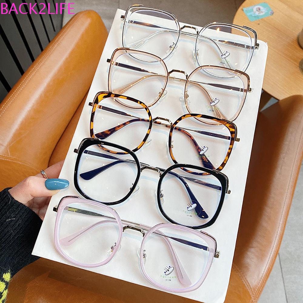 BACK2LIFE Mắt Kính Gọng Nhựa Trong Suốt Chống Ánh Sáng Xanh Phong Cách Hàn Quốc Cho Nam