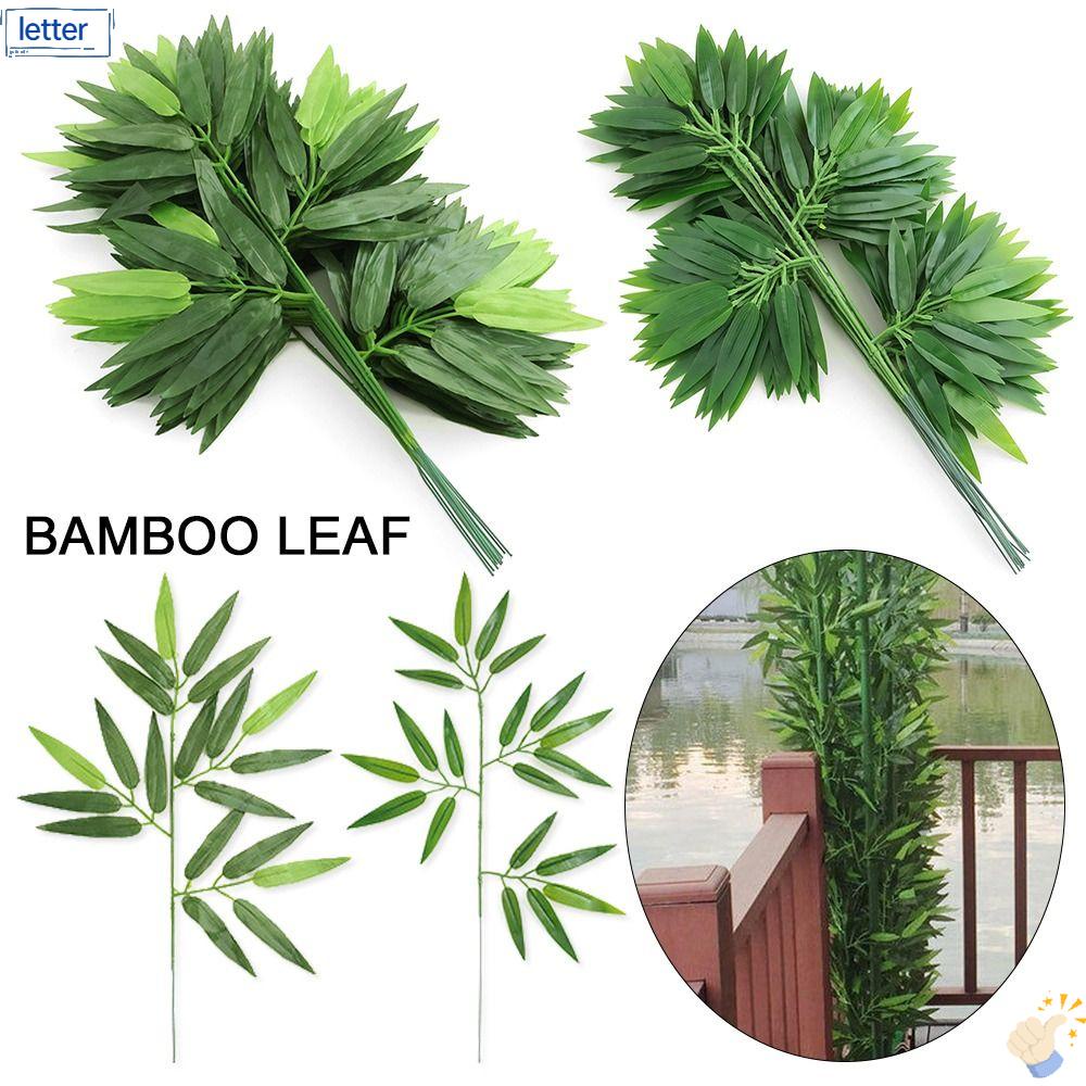 LET Set 20 Nhánh Lá Tre Nhân Tạo Trang Trí Tuyệt Đẹp