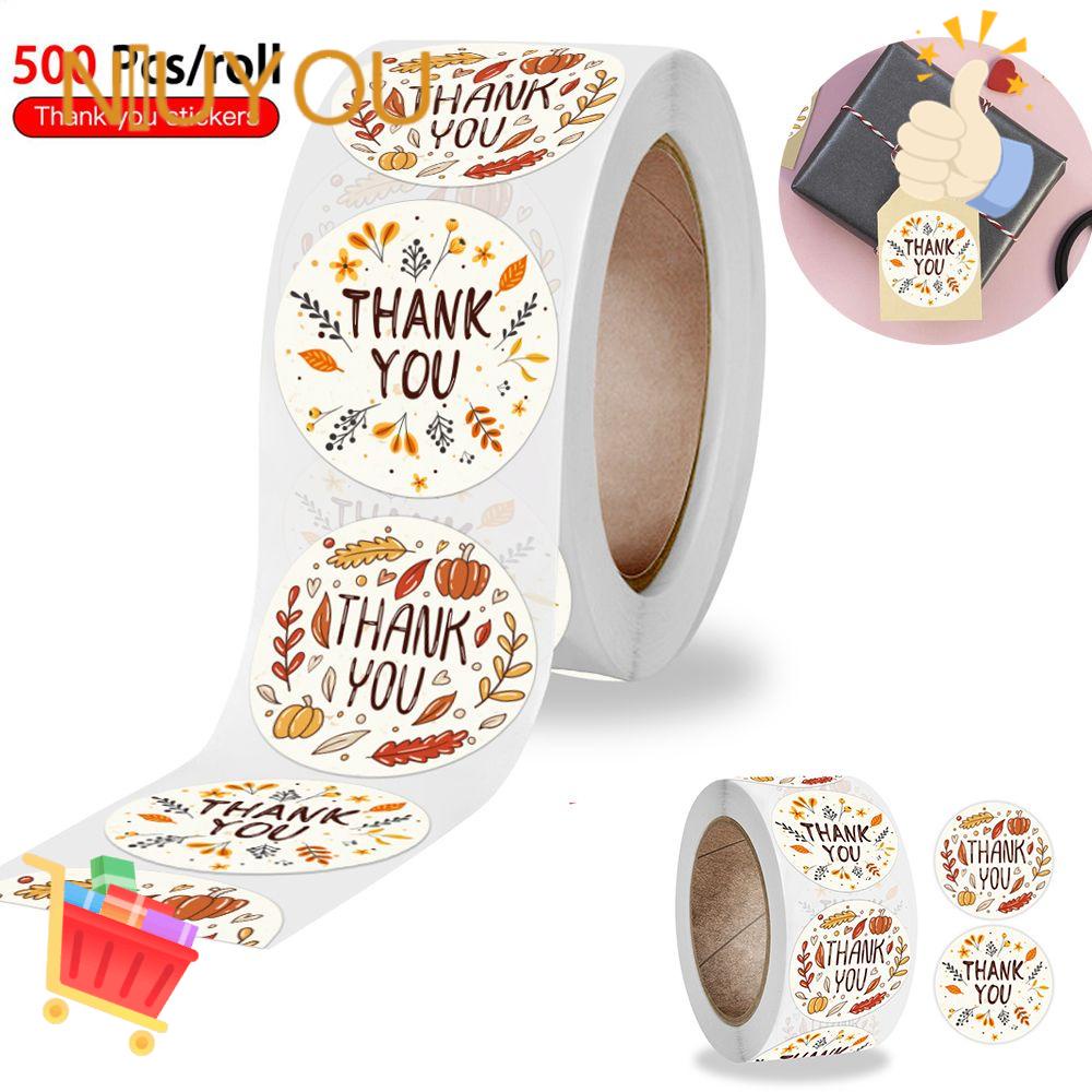 NIUYOU Cuộn 500 Nhãn Dán &quot;Thank You&quot; Cho Buổi Tiệc