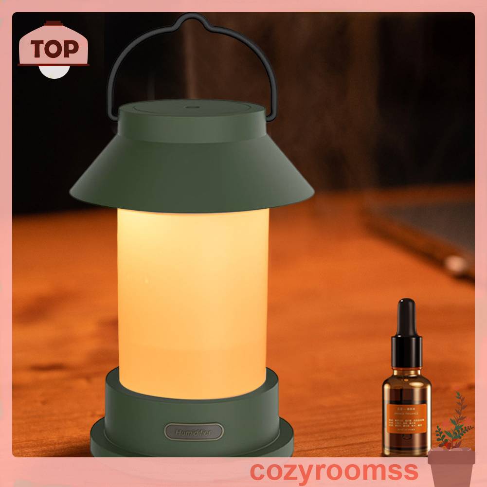 Máy Phun Sương Làm Ẩm Không Khí 400ml Tích Hợp Đèn Phong Cách Retro