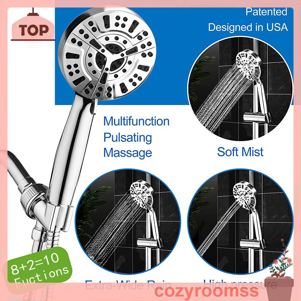 Đầu Vòi Hoa Sen Tăng Áp Cầm Tay 10 Chế Độ Cho Phòng Tắm / Khách Sạn