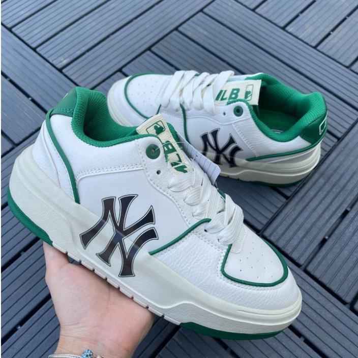 Giày Thể Thao Sneaker MLB Chunky NY Kẻ Xanh Lá, Hot Nhất 2022, Hàng SC Full Size Nam Nữ + Box