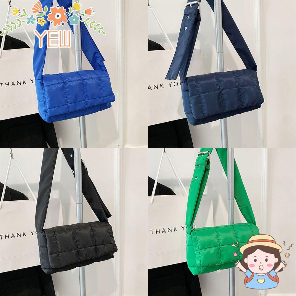 Túi Đeo Vai Cỡ Lớn Họa Tiết Kẻ Sọc Thời Trang Mùa Đông Xinh Xắn