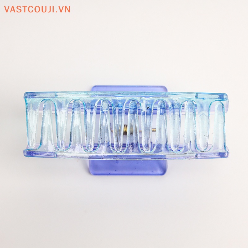 Kẹp Tóc Càng Cua Bằng Nhựa Trong Suốt Màu Gradient Phong Cách Hàn Quốc